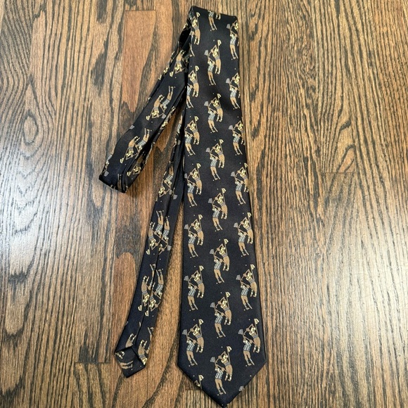 Vintage St. Stefano Italian Silk Golf Tie - Picture 2 of 3